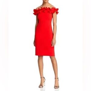 Ralph Lauren Red Off-Shoulder Dress
